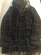 parka uomo taglia 52 colore scozzese con pelo estraibile cerniera doppia 