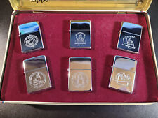 BOITE COFFRET 6 ZIPPO AVEC PIN'S ANNIVERSAIRE SERIES 1992 COLLECTORS EDITION