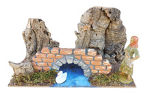 ponte presepe in gesso con