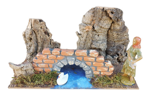 Ponte presepe gesso con - ponte,