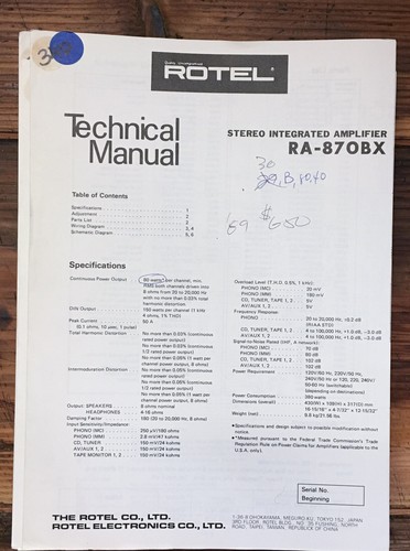 Rotel 870bx amplificatore - rotel,