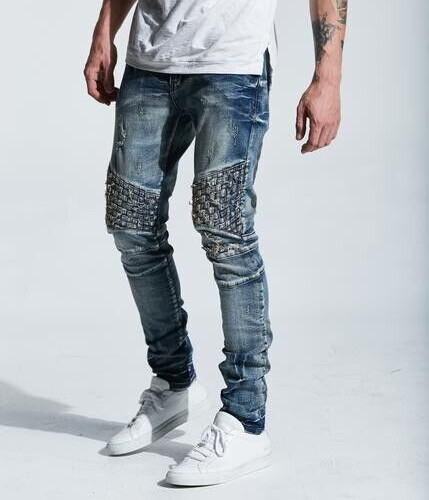 Jeans denim biker - , turco
