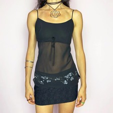 Top Cami nero vintage anni 90