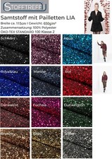 Tessuto velluto con paillettes