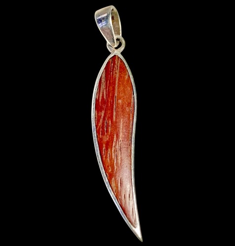 Joli pendentif bois acajou - pendentif,