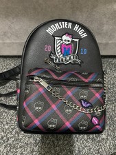 Zaino Monster High Ecopelle Catena Hot Topic Alumni Mini Nero NUOVO DI ZECCA