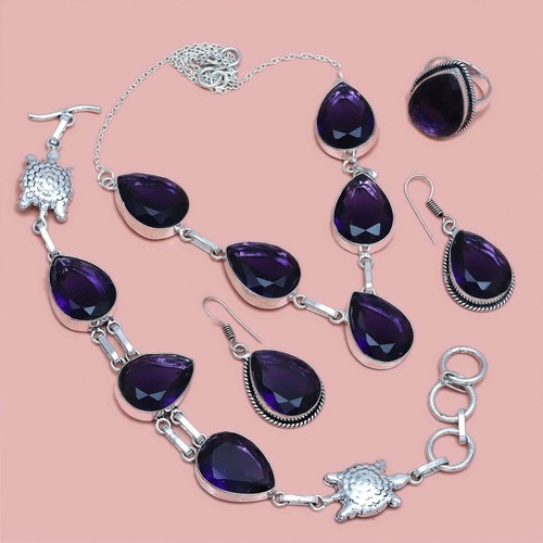 Collana bracciale ametista set - collana,