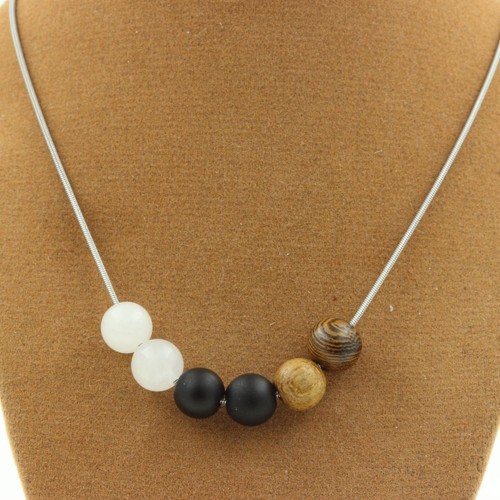 Collana perle pietra luna - collana, di