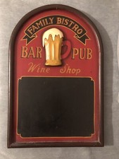 Quadro insegna lavagna in legno per Pub Casa Enoteca Mai Usata Nuova 40 X 60 X 2
