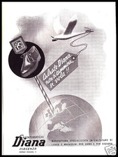 PUBBLICITA' 1949 CALZATURIFICIO DIANA PIACENZA SCARPE LUSSO MOCASSINI SHOES