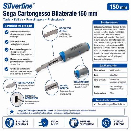 Sega cartongesso bilaterale - sega,