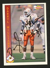 Darryl Williams #325 autografo firmato auto 1992 Pacific Football Trading Card