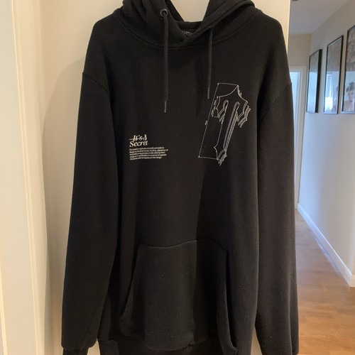 Felpa nera con - cappuccio, trap