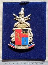 CREST SMALTATO  IN VELLUTO CON  STEMA ARALDICO 1° REGGIMENTO CARABINIERI