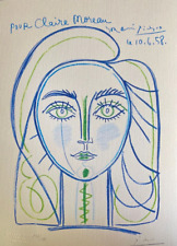 Pablo Picasso Litografia COA firmata a penna numerata a mano =Henri Matisse
