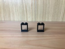 Lego 2 x Finestre Nere 7026 Black Window Ferrovia 7730 7750 7727 Treno