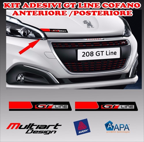 Adesivi per peugeot line - adesivi, gt