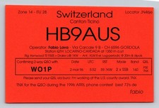 Radioamatore QSL HB9AUS