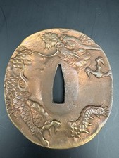 Antica spada giapponese - antica, ottone