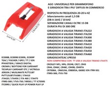 Puntina giradischi universale - puntina,