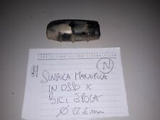 SINGOLA  MANOPOLA  IN OSSO PER BICI R BICI D'EPOCA COLORE GRIGIA MARMORIZZATA.