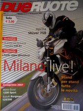 Dueruote 20 2006 Aprilia Shiver 750. In pista con Yamaha YZF R1. Suzuki  [Q76]