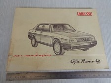 MANUALE USO MANUTENZIONE ORIGINALE ALFA ROMEO 90 1985 SOLO 4 CILINDRI BENZINA
