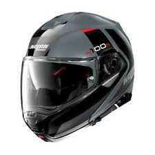 Nolan N100-5 Hilltop Casco Flip N-Com Casco Moto Ardesia Nero/Grigio 64 WQ