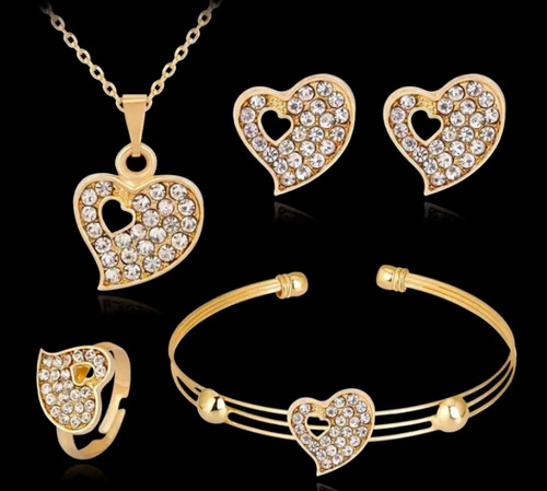 Set gioielli cuore anelli