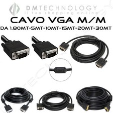 CAVO VGA MASCHIO MASCHIO MONITOR TV PC DA 1.80/3.0/5.0/10.0/15.0/20.0/30.0 METRI