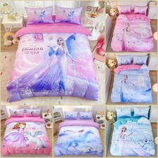 Set lenzuola Frozen Elsa 3 pezzi trapunta copripiumino dormitorio singolo matrimoniale king regali