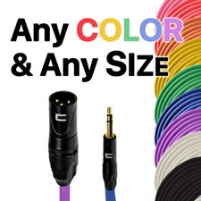 Cavo audio microfono stereo bilanciato 3 pin XLR maschio a jack 3,5 mm TRS 1/8 in