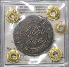 Repubblica piemontese 1798-1799 Torino 2 Soldi Monete stati preunitari sigillata