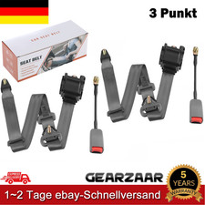 2x Cintura Automatica 3 Punti Cintura di Sicurezza Frusta Prova E Grigio 3730mm