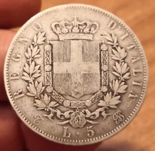 Moneta 5 Lire 1865 Torino