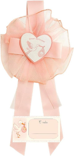 Fiocco nascita bimba rosa - fiocco,