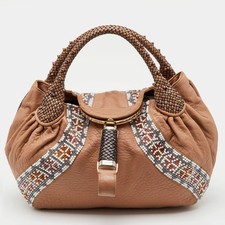 Hobo spia Fendi in pelle beige