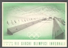 1956 CORTINA VII GIOCHI INVERNALI SCI SLALOM GIGANTE FEMMINILE