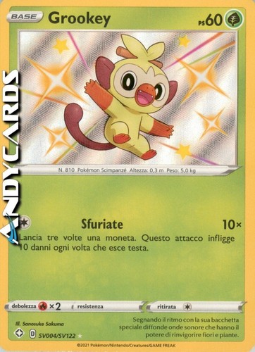 Grookey sv004 sv122 rara - grookey,