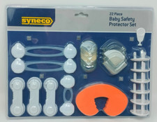 Syneco Set Sicurezza Bambini 22 Pezzi Armadio + Serrature Sedile WC / Copri Presa Spina
