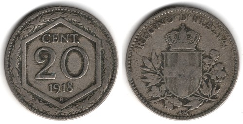 Italia centesimi 1918 - 1918,