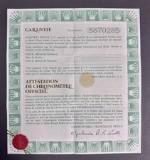 ROLEX Certificate 58770285