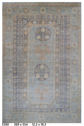 Tappeto blu suzani grande - grande, 12