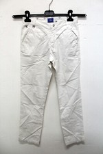 Fay Jeans Donna Taglia 40 Pantalone Bianco Cotone Pants Pant Logo Woman Italy