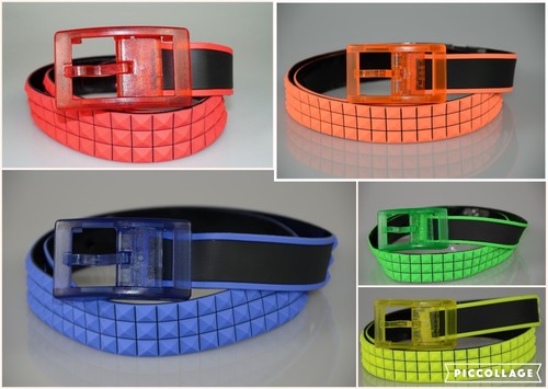Cintura neon silicone borchie