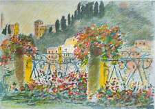 Terrazza a Portofino Michele Cascella Opera Acquaforte Acquatinta Carta 120x90