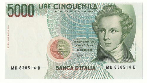 5000 lire bellini errore - ,