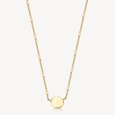 Collana dorata con piastrina