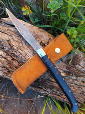 coltello patada fatto a mano in acciao dmasco forgiato sgocciolato chiudibile 