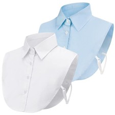 PHOGARY 2 Pezzi Colletto Staccabile Donna Camicia, Camicetta Mezza (A9q)